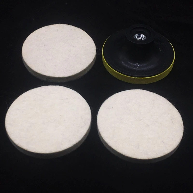 Car Windshield Glass Scratch Remover Cerium Oxide Powder Rayon Felt Polish Pad+Wool Felt Polish Wheel Glass Polish