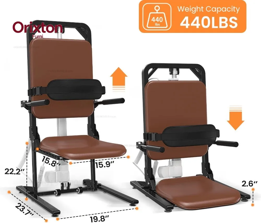 Heavy Electric Floor Lift Device for Elderly up to 296Ibs Weight Capacity Height Floor Lift Chairs