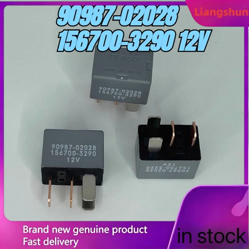 New 5pcs/lot  New 10pcs/lot 100% original genuine relay:90987-02028 156700-3290 12V 4pins automotive relay