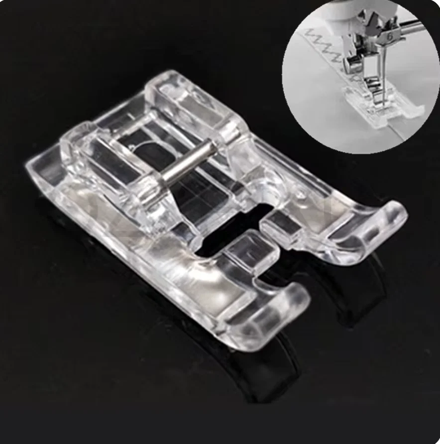

5mm Clear Open Toe Satin Stitch Presser Foot For All Domestic Low Shank Snap-on Sewing Machine Accessories