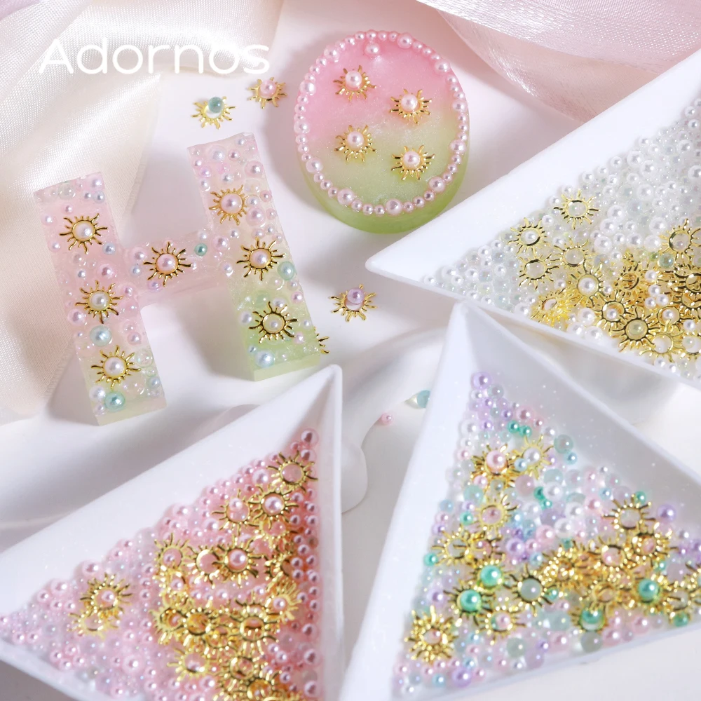 Resin Art Earrings Material - Жемчужные бусины разных размеров, наполнитель для