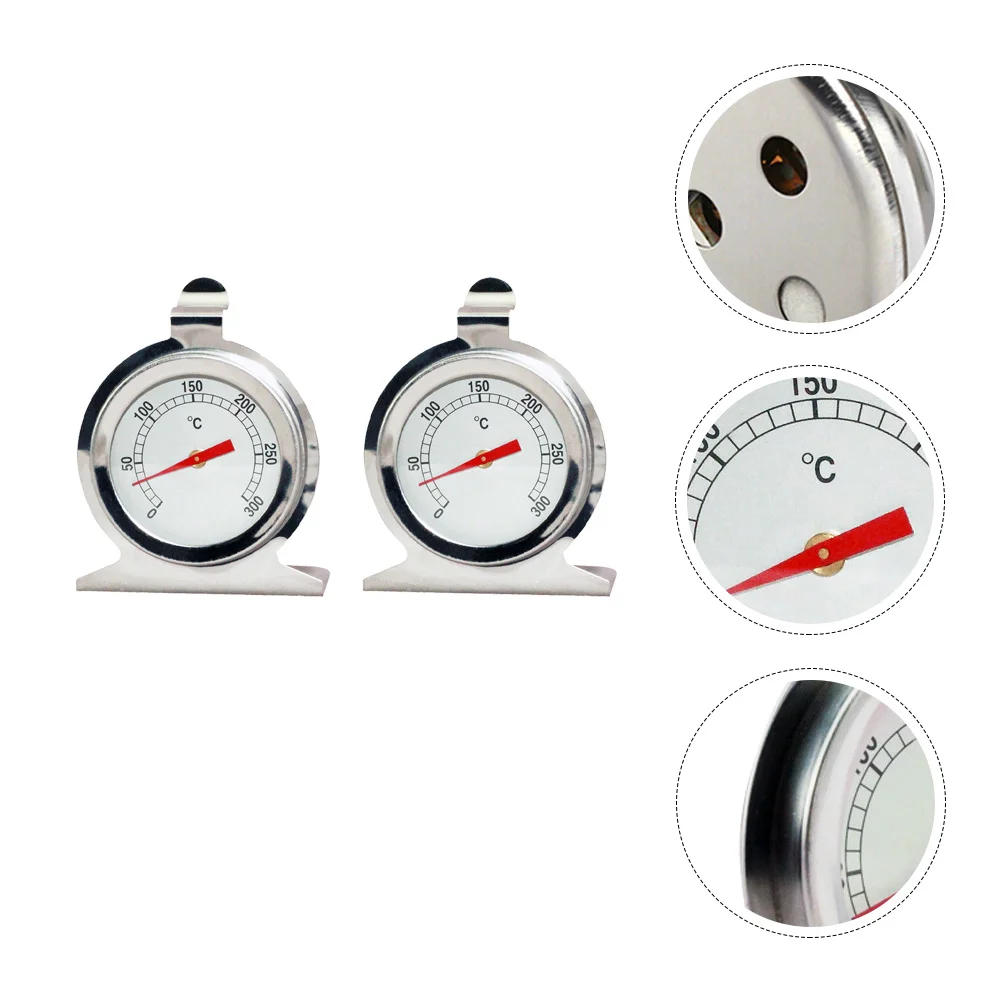 

2pcs Oven Thermometer Baking Food Temperature Cooking Household Lightweight Real Time Monitoring Easy Use
