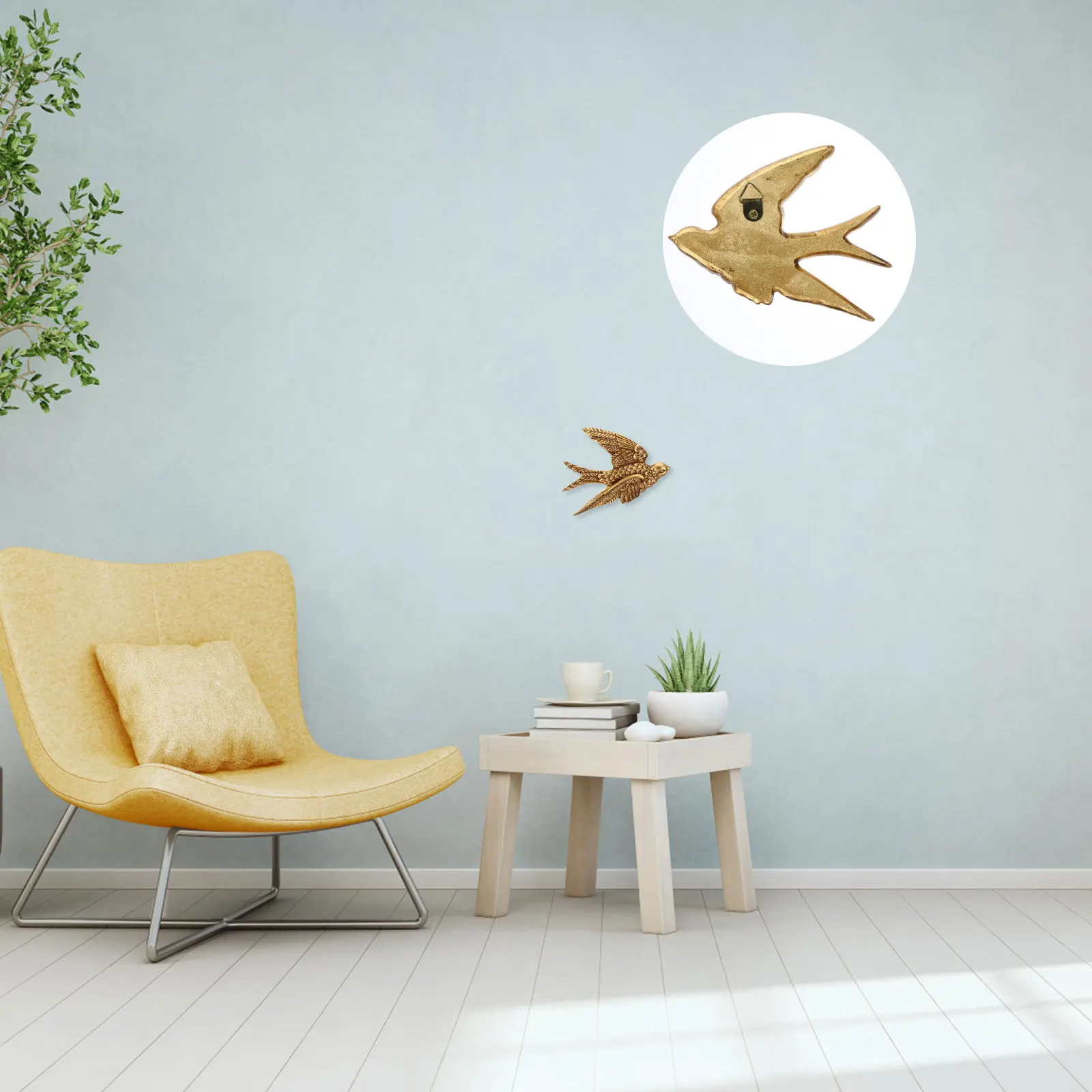 

Resin Swallow Wall Art Decor Hanging Ornament for Room Kitchen Yard Warm Atmosphere Wall Pendant