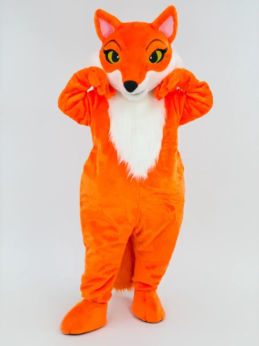 البرتقال شقيقة الثعلب زي التميمة مثير الحيوان تأثيري البدلة لجميع القديسين عيد الميلاد حفلات تنكرية المشي الدعائم الملحقات #3
