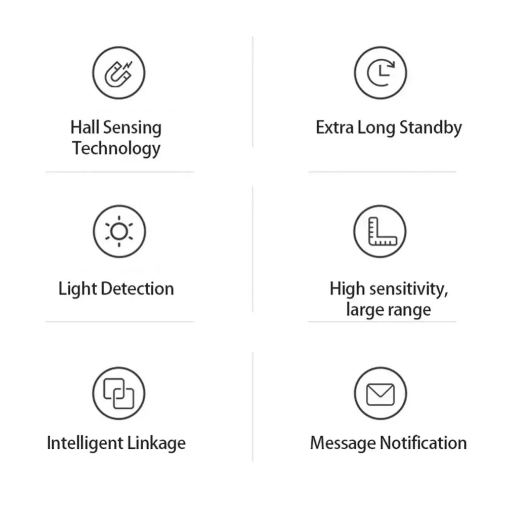 Remote Control Window Door Open Alarm Wireless Light Sensor Magnetic Door Sensor Real Time Work With Gateway