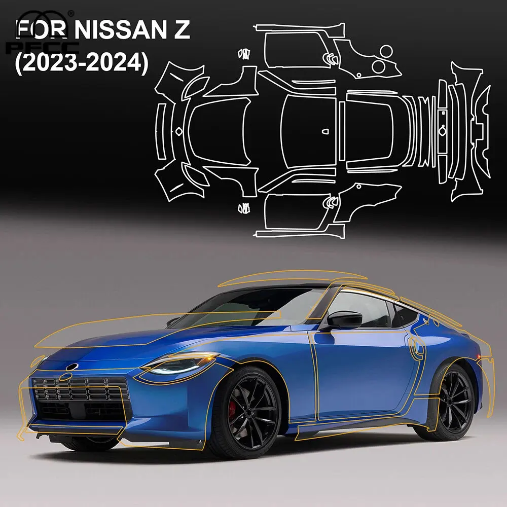 

Пользовательские для Nissan Z 2023-2024, полностью автомобильная предварительно вырезанная защитная пленка для краски, прозрачная пленка из ППФ, ТПУ, защита от царапин, внешний прозрачный автомобильный комплект