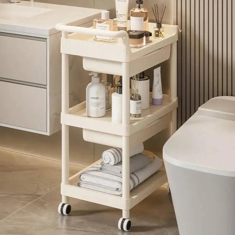 متعددة الوظائف عربة التجميل أدراج عجلات السيارة المساعدة صالون وعربة من الفولاذ المقاوم للصدأ الأسود الشعر الوردي الأثاث عربة تسوق