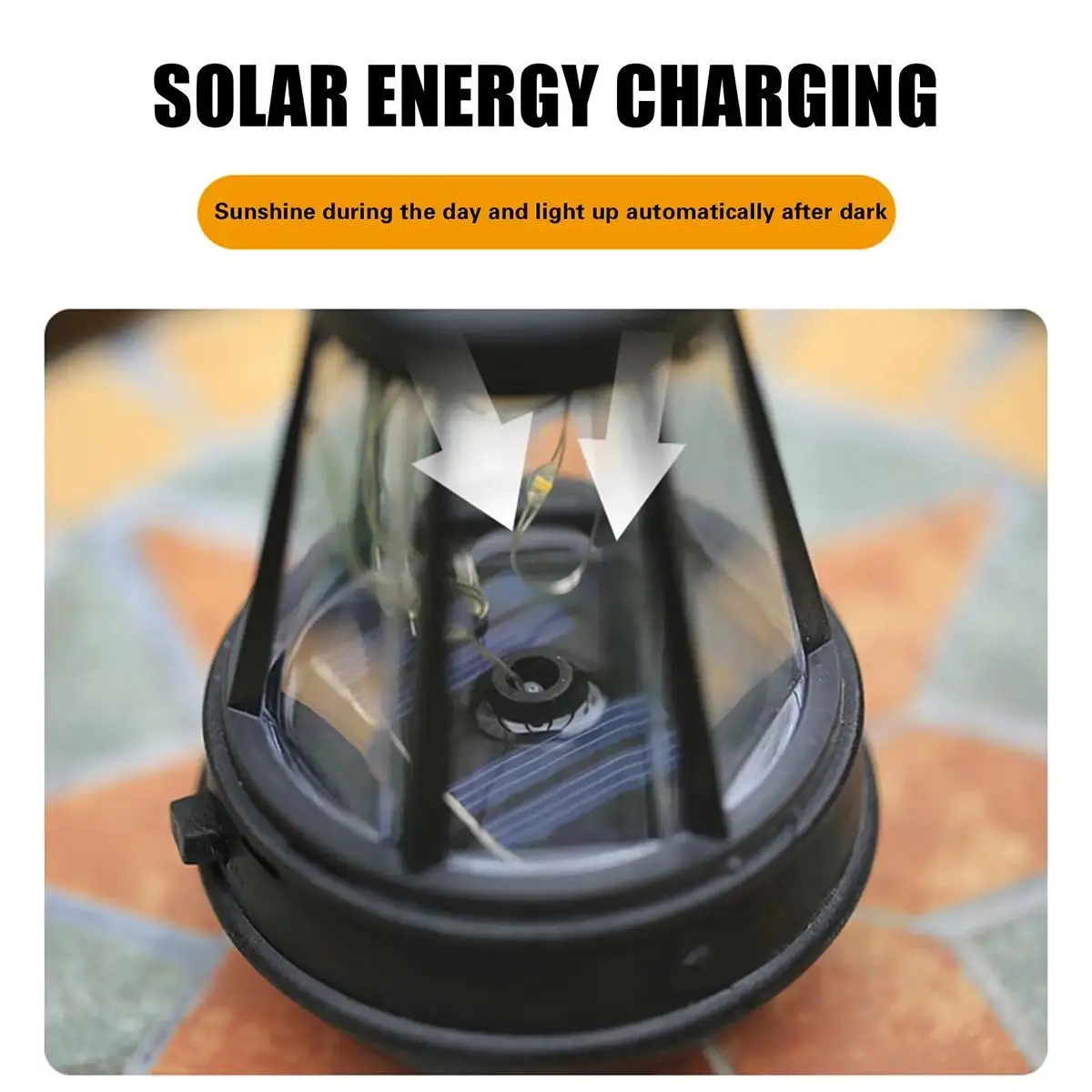 Retro Solar Lamp Outdoor Waterproof Lights Solar Powered Portable Fence Warm White Camping Lanterns For Garden Garden Decorative image 4