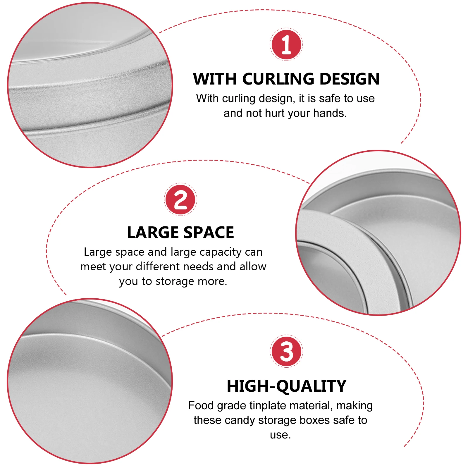 

10pcs Biscuit Tin Box 90x20mm Candy Container Round Storage Jewelry Sundries Tinplate Case Lightweight Durable Fade Resistant