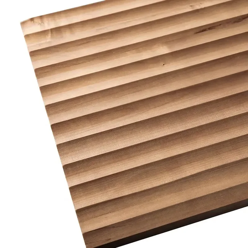 Dark Wall Decor Material 3D Finish Design Building Slat Wood Panels for Prefab Homes Interior Cladding