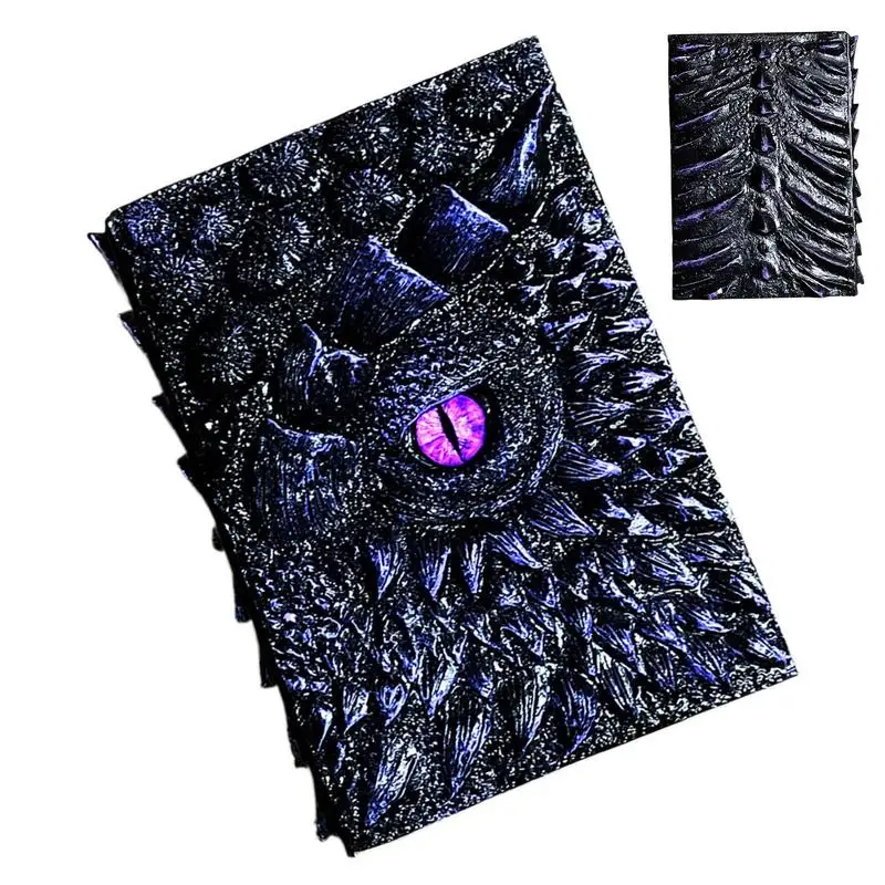 Dragon Eye Embossed Journal Resin Engraving Notebook Embossed Writing Journal For Dragon Lovers Hardcover Travel Notepad