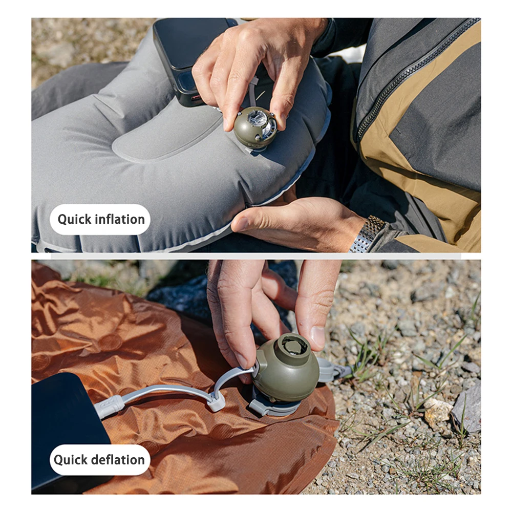 Naturehike Mini Elektrische Aufblaspumpe Kabelloser Luftkompressor Inflator Entlüfter Luftpumpen für Wandern Camping-Ausrüstung – Detail 9