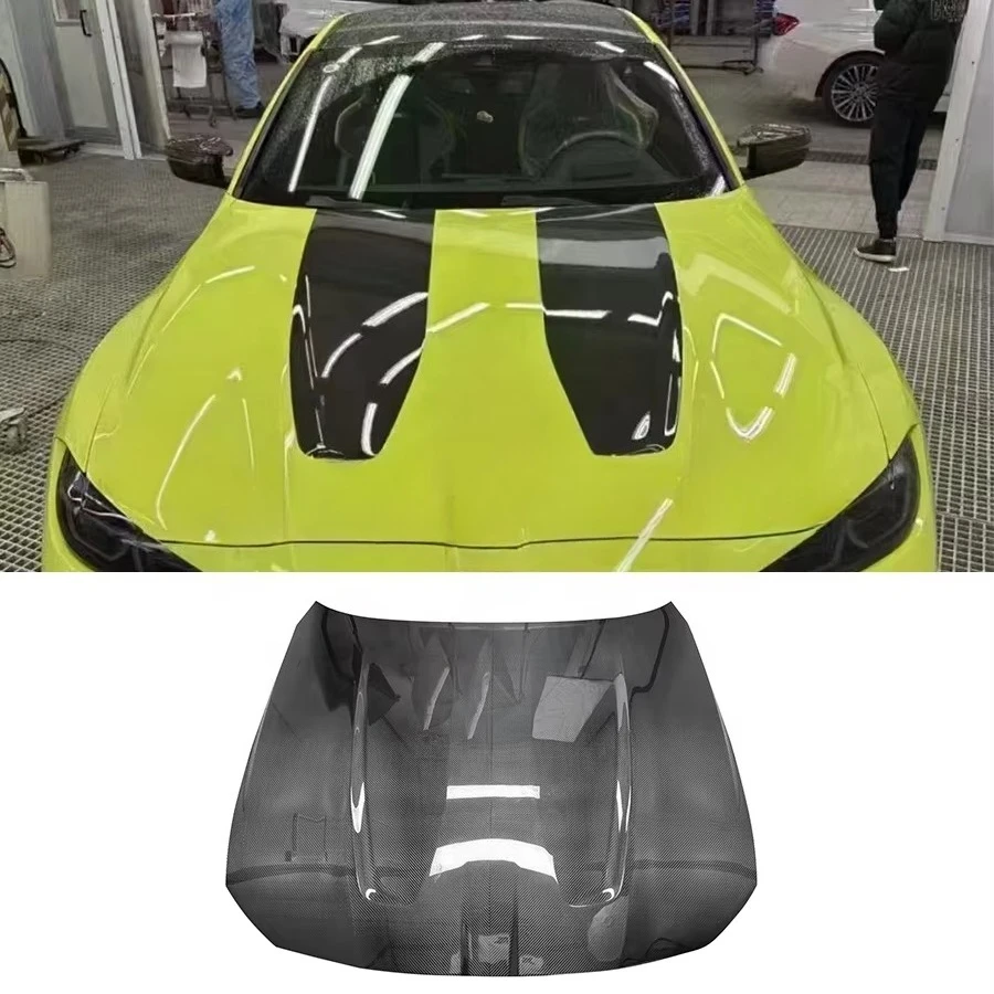 

C Style New Carbon Fiber Hood Cover for M3 G80 G8X M4 G82 G83 Front Engine Hood Bonnet Cover Bodykit Replacement