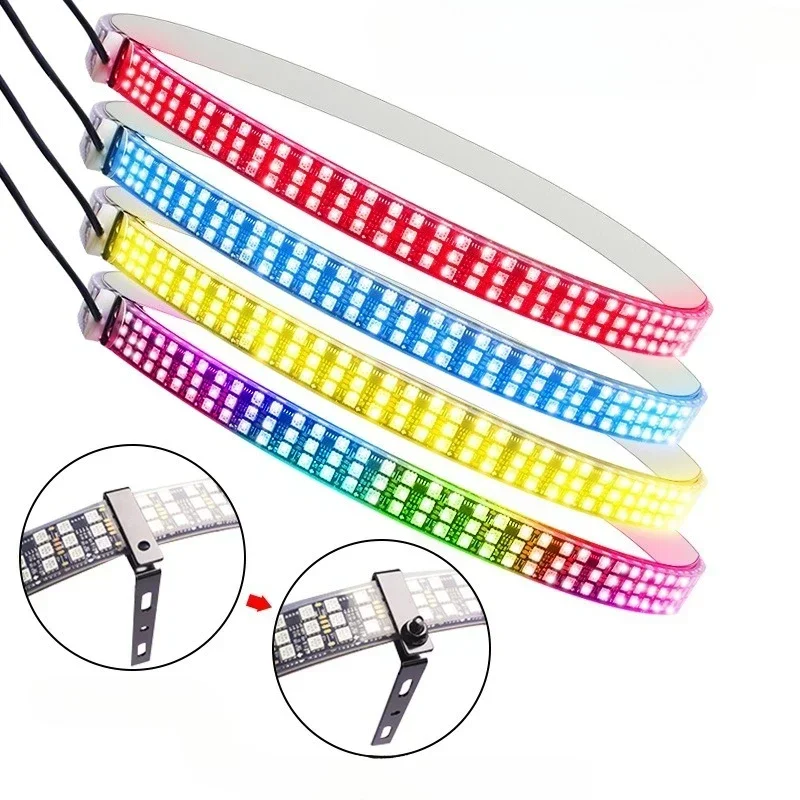 Symphony APP Control Car Wheel Hub Lights Off-Road Vehicle SUV Three-Row Streamer Chassis Atmosphere Lighting System