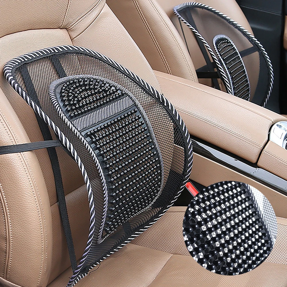 Mesh Car Cushion Chair Back Support Massage Truck Office Cushion Car Seat Pollow Car Interior Supplies Relief Lumbar Backrest