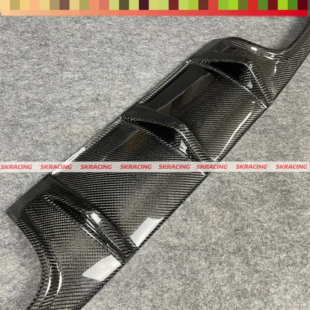 Real Carbon Fiber Car Rear Bumper Diffuser Lip Fits For Mercedes Benz SLK Class R171 2005-2008 Automobiles Accessories Bodykits