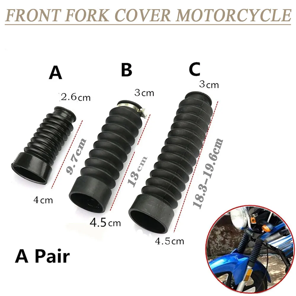 For Yamaha HONDA Front Fork Cover Motorcycle 30MM 26MM Dust Cover Guard Gaiter Boots Shock Absorber Protector Rubber Off Road