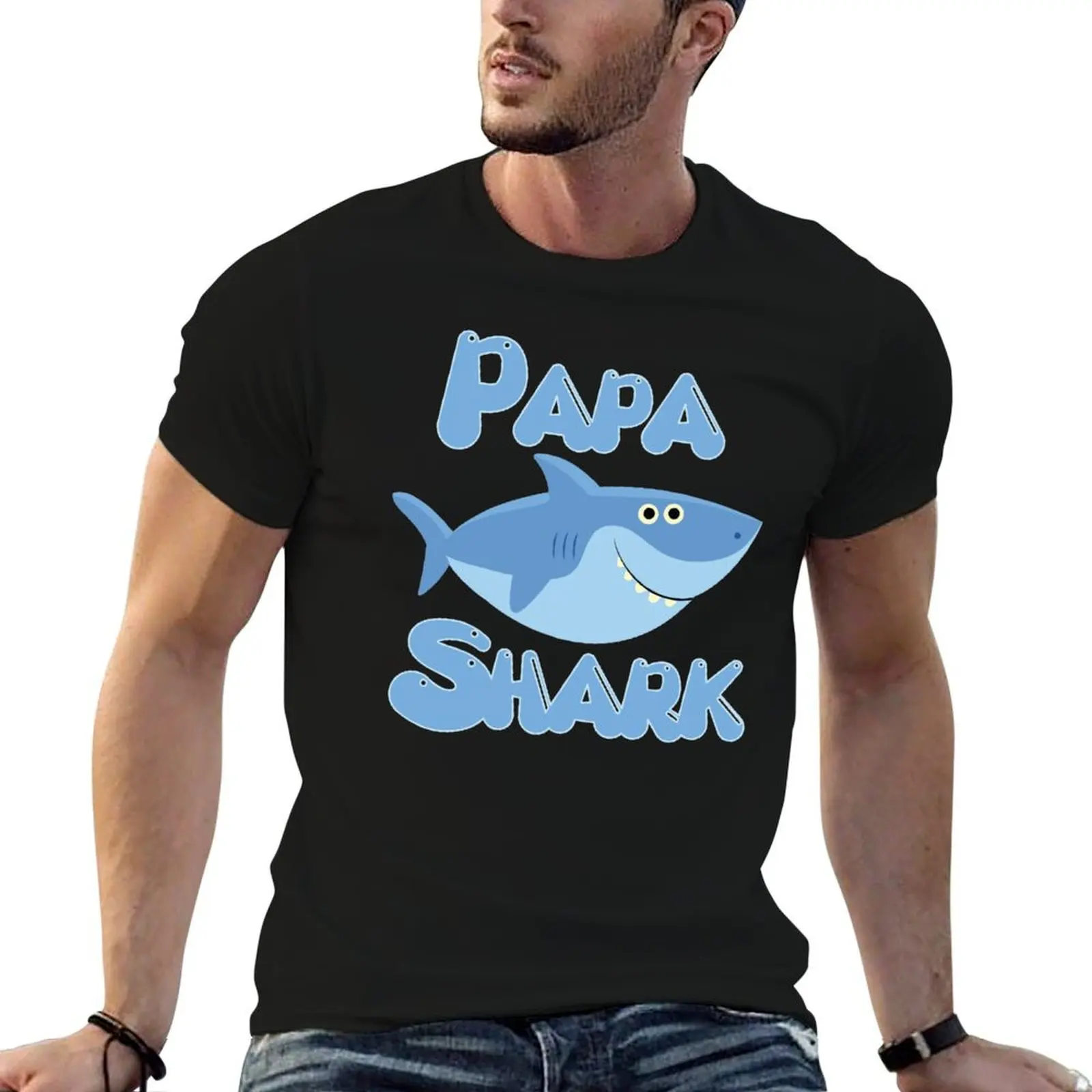 

Papa Shark T-Shirt man t shirt plus size clothes mens champion t shirts