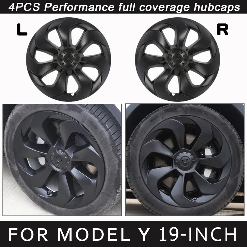 

4PCS Wheel Cap for Tesla Model Y 19 Inch Hub Cap Performance Replacement Automobile Full Rim Cover Hubcap Accessories 2018-2024