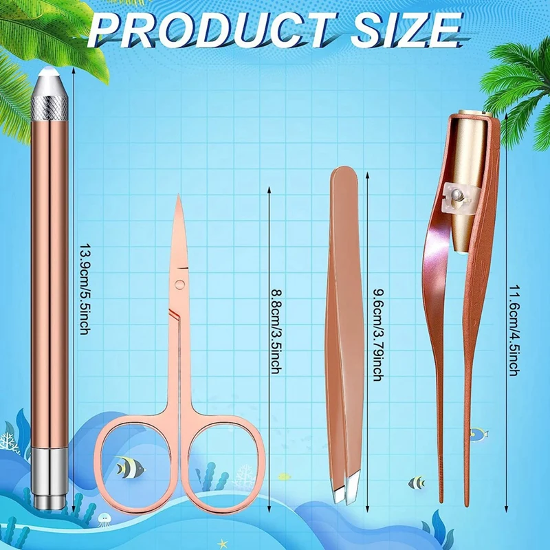 12PCS Weed Control Tool Set Weed Control Tool Aluminum Alloy Set LED Tweezer Pin Hook (Color Random)