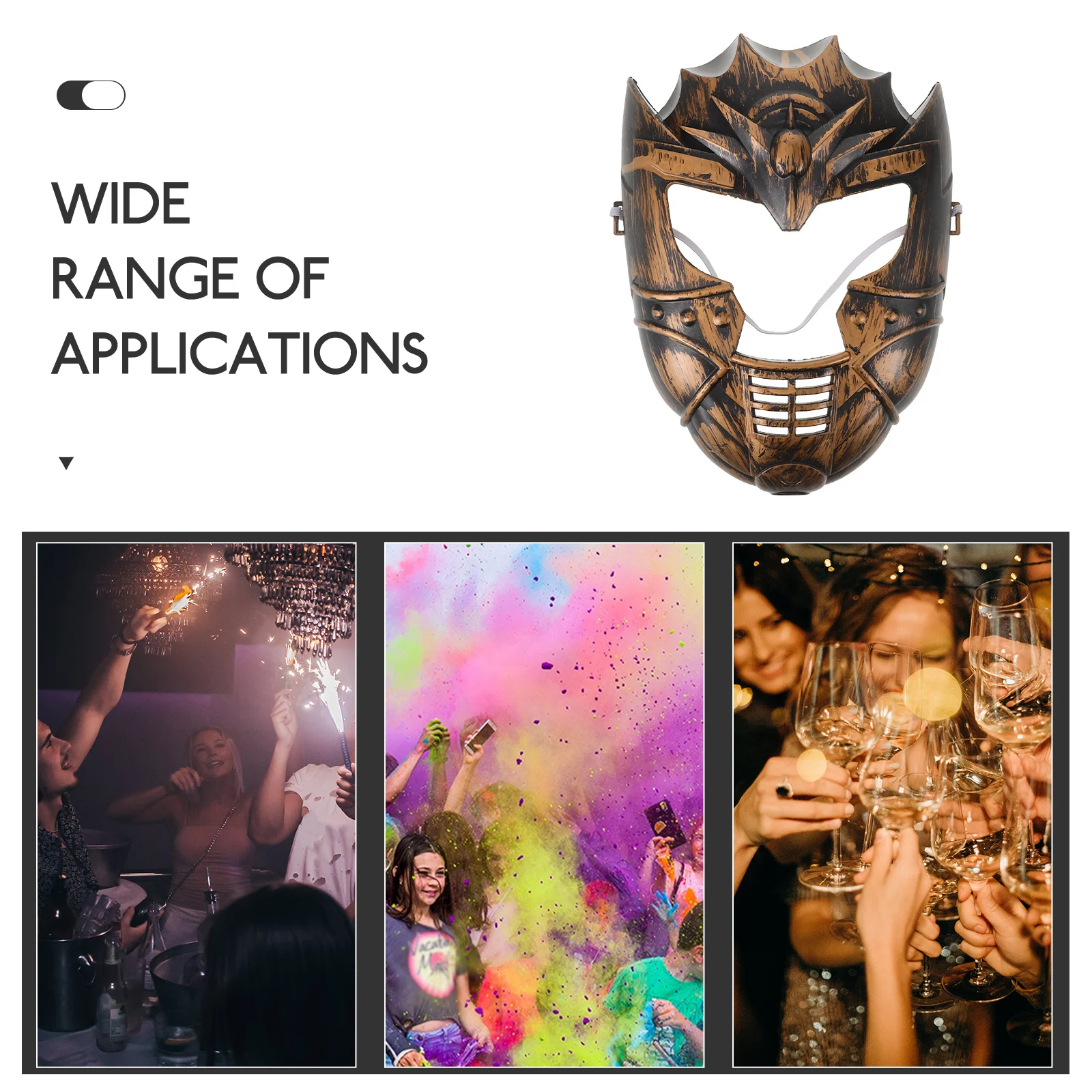 

Masquerade Mask Sturdy Plastic Safe Halloween Cosplay Costume Party Festival Mask Ornament Stage Performance Costume Party Decor