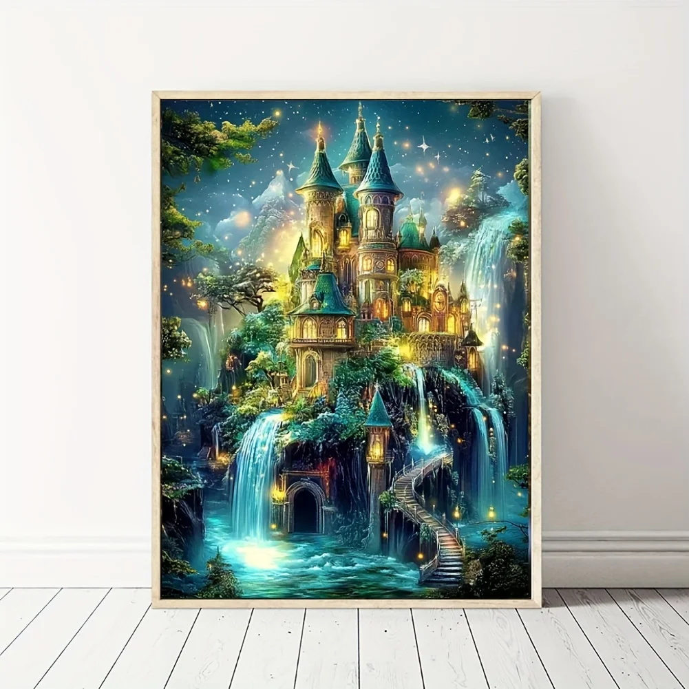 

500/1000/1200/2000PCS Puzzles for Adults Dreamy Water Castle,Jigsaw Puzzles Brain Games Gifts Home Decor