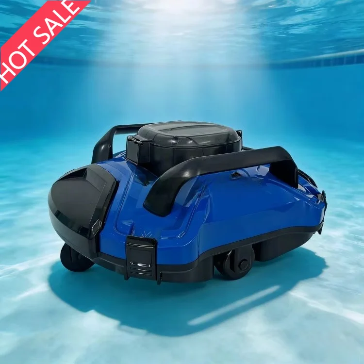 Cordless Small Automatic Robotic Pool Cleaner, for Residential Pool Floor Cleaning, Underwater Vacuum for Home Swimming Pool