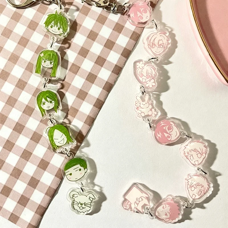 Anime Ouran High School Host Club Kimi ni Todoke Cosplay Keychain Kawaii Acrylic Keyring Key Chain Bag Accessory Ornament Prop