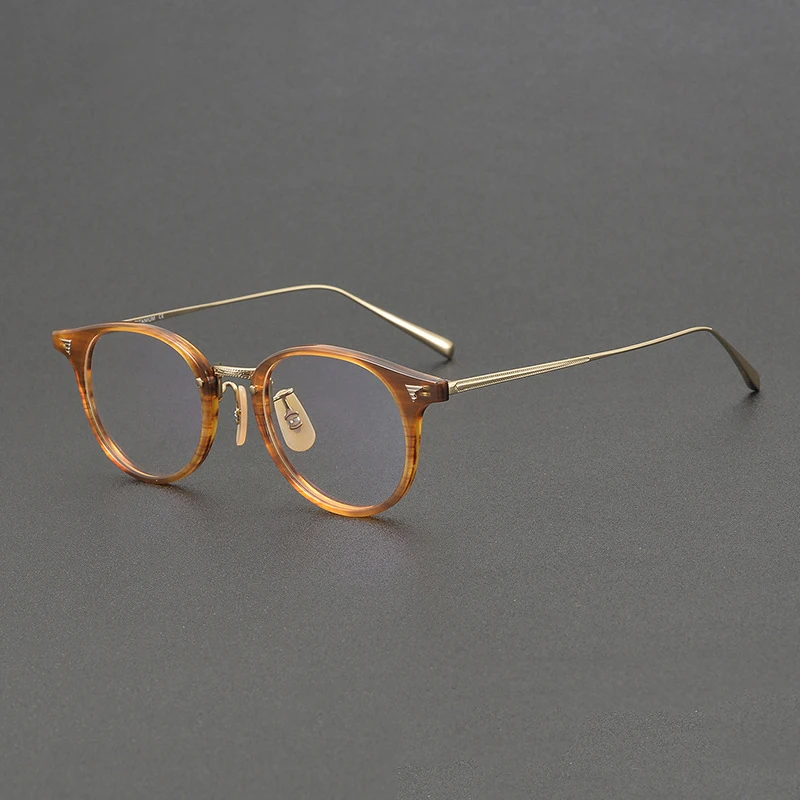 แว่นตาแฟชั่น KUXA สำหรับผู้ชายและผู้หญิง กรอบอะซิเตทผสมไทเทเนียม สำหรับสายตาสั้น โปรเกรสซีฟ แก้ไขสายตา ป้องกันแสงสะท้อน