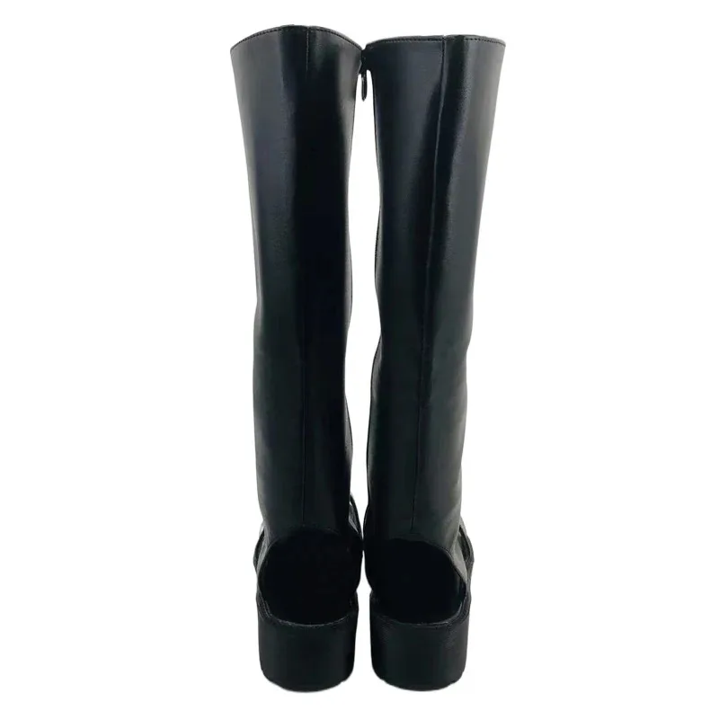 Uchiha Sasuke Scarpe Cosplay Stivali Stivali neri Anime di Halloween