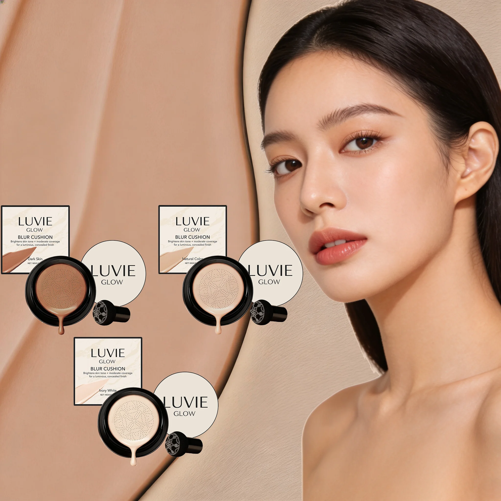 

Air Cushion BB Cream Oil Control Brightening Even Skin Tone Waterproof Moisturizing Concealer Foundation Makeup Base Cosmetics
