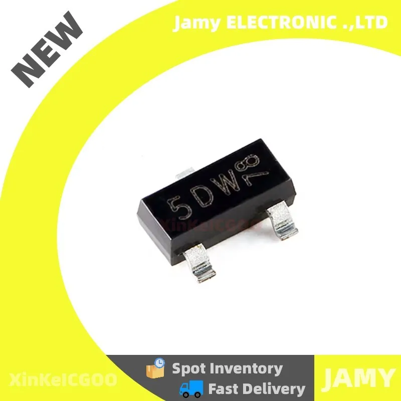 Free shipping  5DW  Bipolar Transistor (BJT) 250mW 45V 500mA PNP  SOT-23 SMD