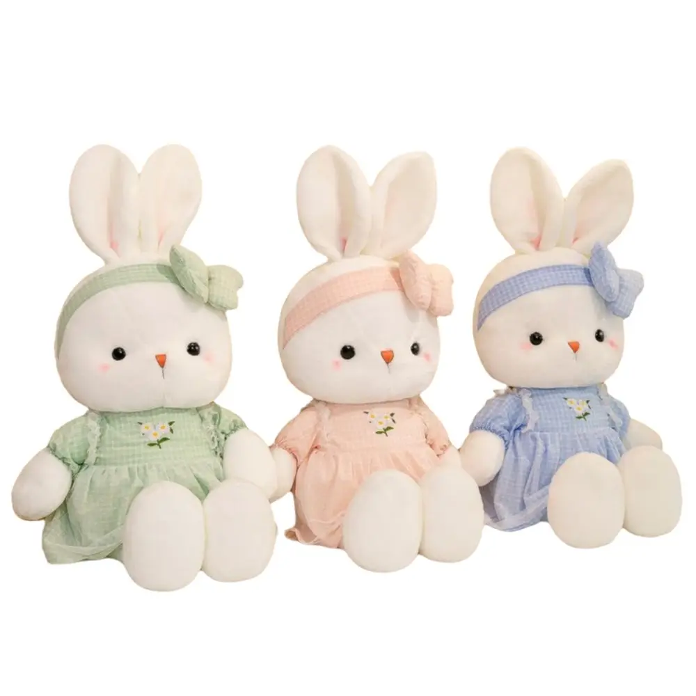 New Long Ears Plush Rabbit Doll Appeasement Doll 30cm Skirt Bunny Toy Bunny Sleep Pillow Gift