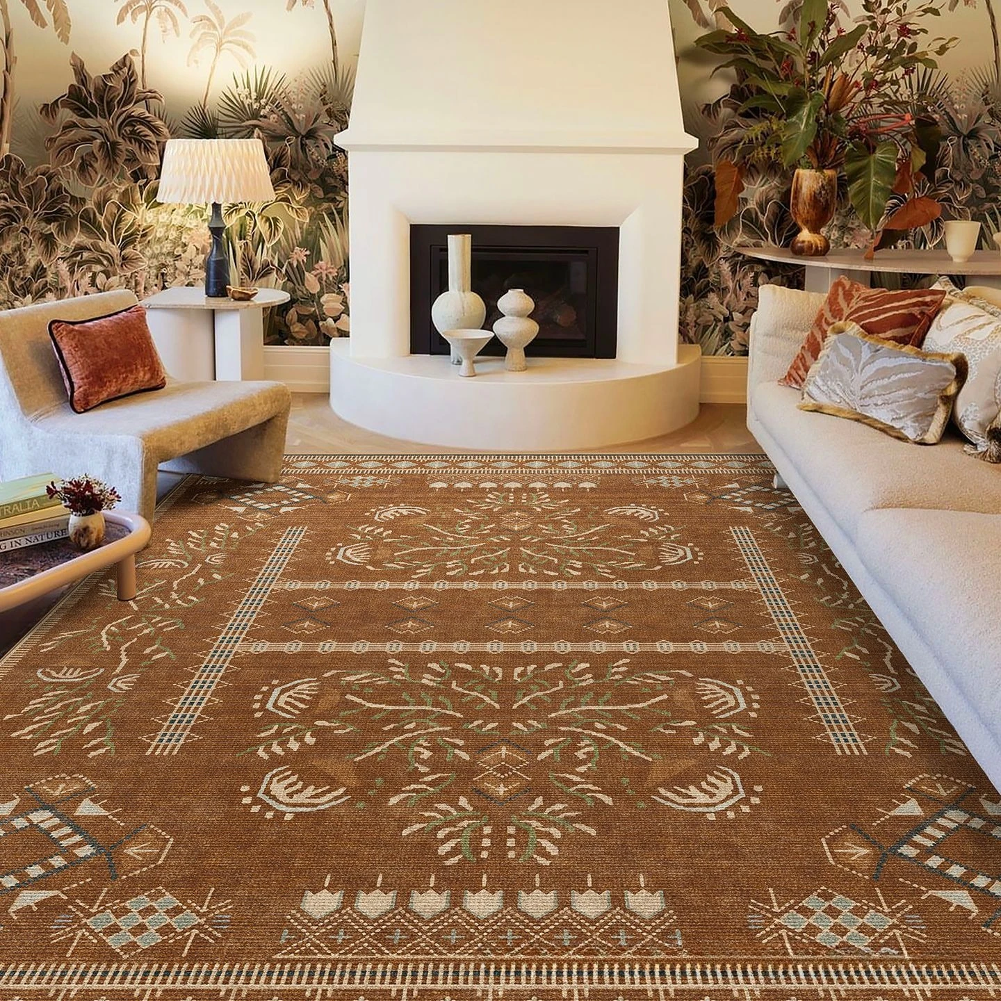 Indian Vintage Rug Living Room Bedroom Bohemian Weaving Medieval Sofa Coffee Table Blanket