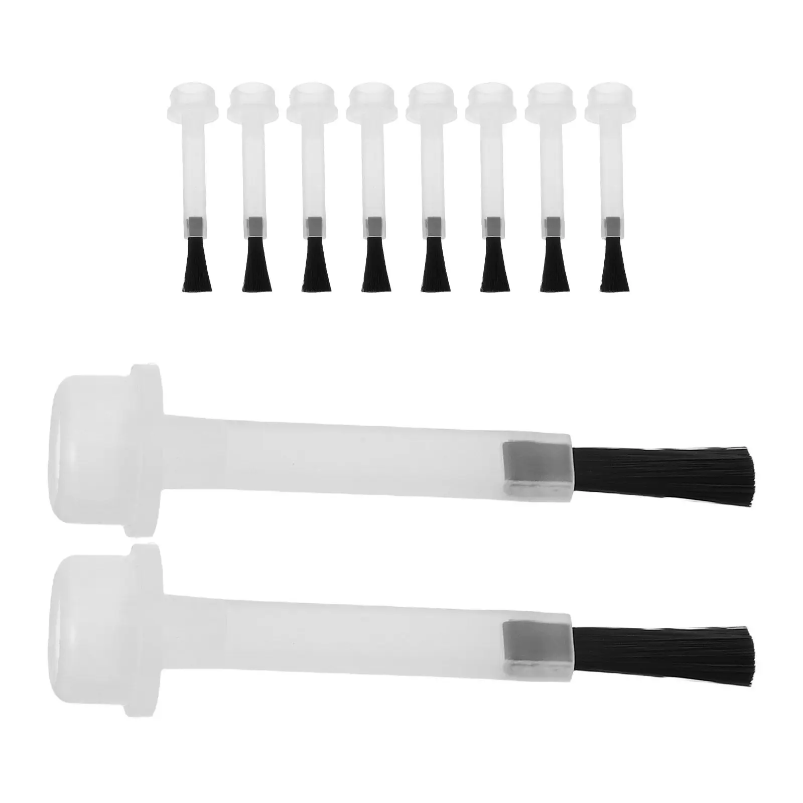50Pcs Nail Polish Brush Replacement Heads Gentle Soft Bristles for Gel Manicure Dipping Powder Nutrient Oil Water-Based Polish