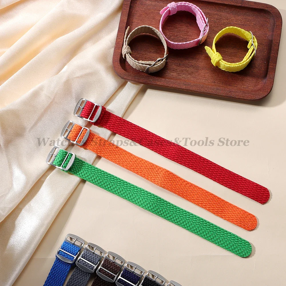 14 مللي متر 16 مللي متر 18 مللي متر 20 مللي متر 22 مللي متر النايلون المنسوجة قماش حزام (استيك) ساعة ل بيرلون ل أوميغا حزام الساعات الرجال النساء الرياضة سوار إكسسوارات