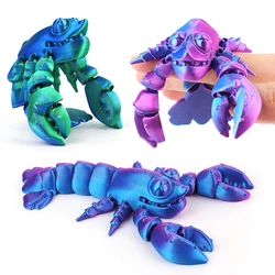 Simulated 3D printed lobster ornament, simulated animal doll model, decorative souvenir, integrated joint that can swing