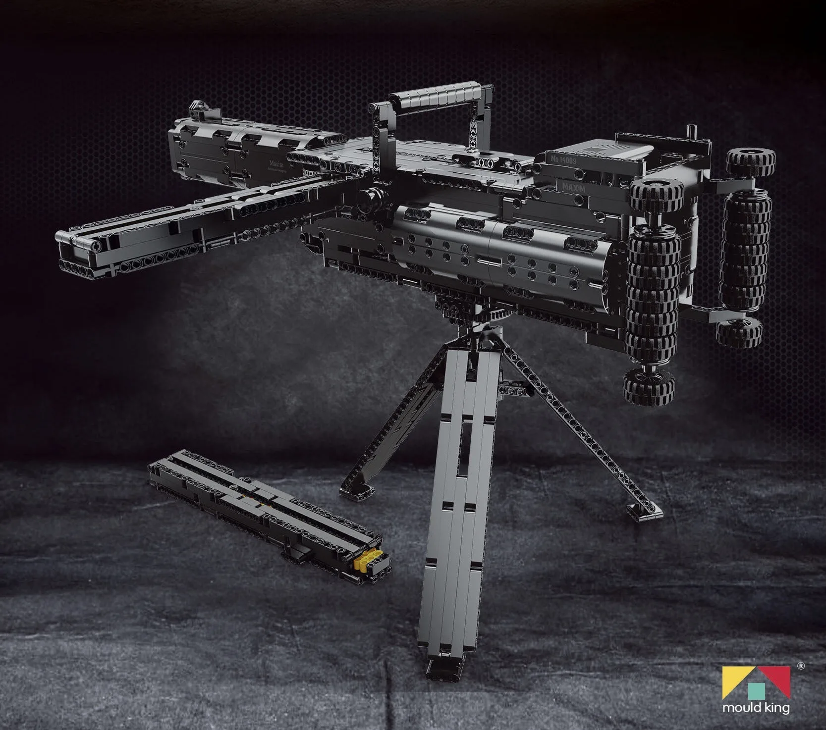 14009 重機関銃 1399 個組み立てられたビルディングブロックレンガ銃シリーズモデル子供のおもちゃ男の子の誕生日プレゼント