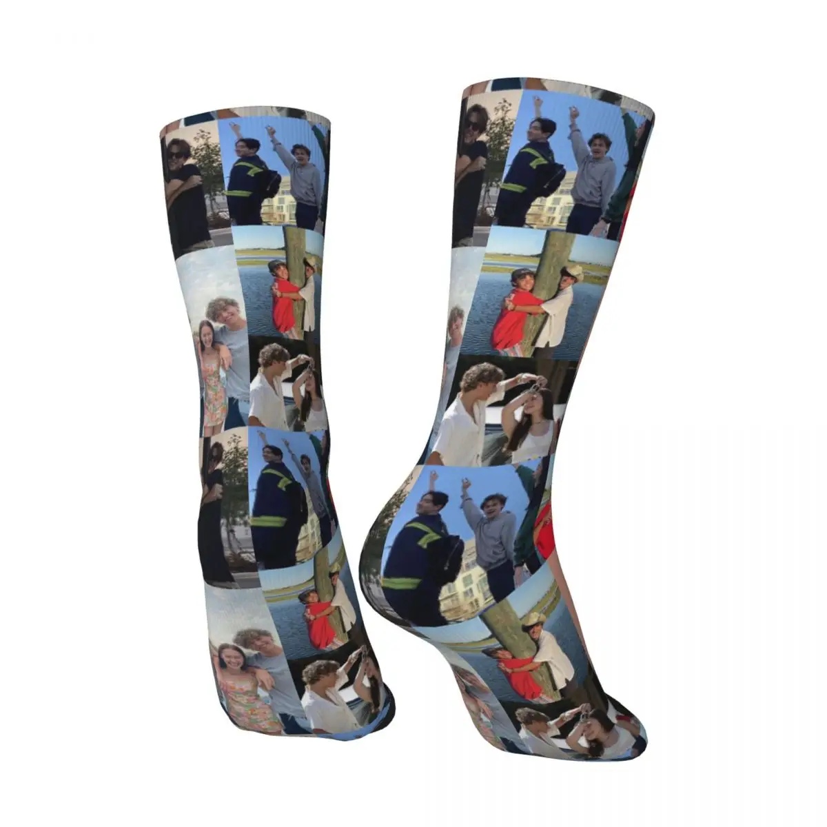 Hip Hop Retro Collage Crazy Men's compression Socks Unisex The Summer I Turned Pretty Happy Graduation Season Crew Sock