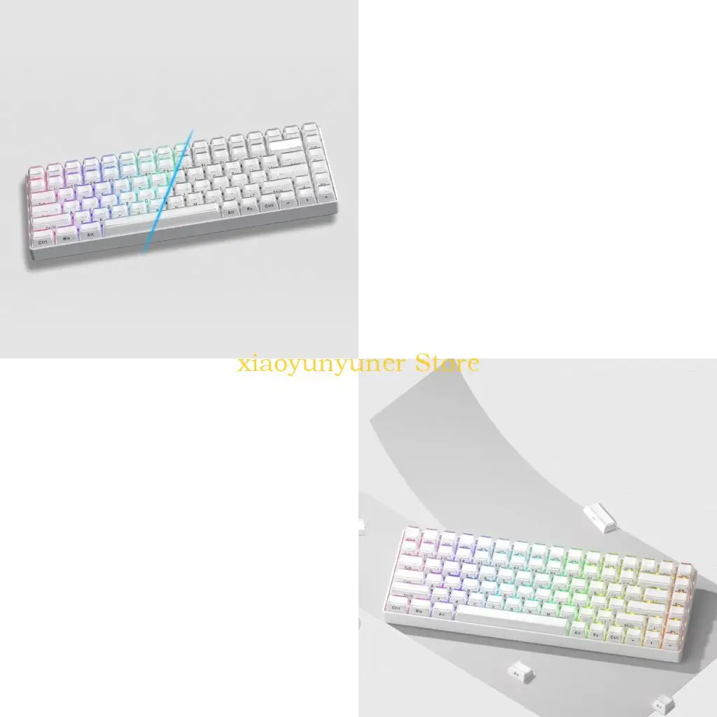 P9JB 113Piece Side Printed Semi Transparents Puddings Keycaps For Ergonomics And Aesthetics