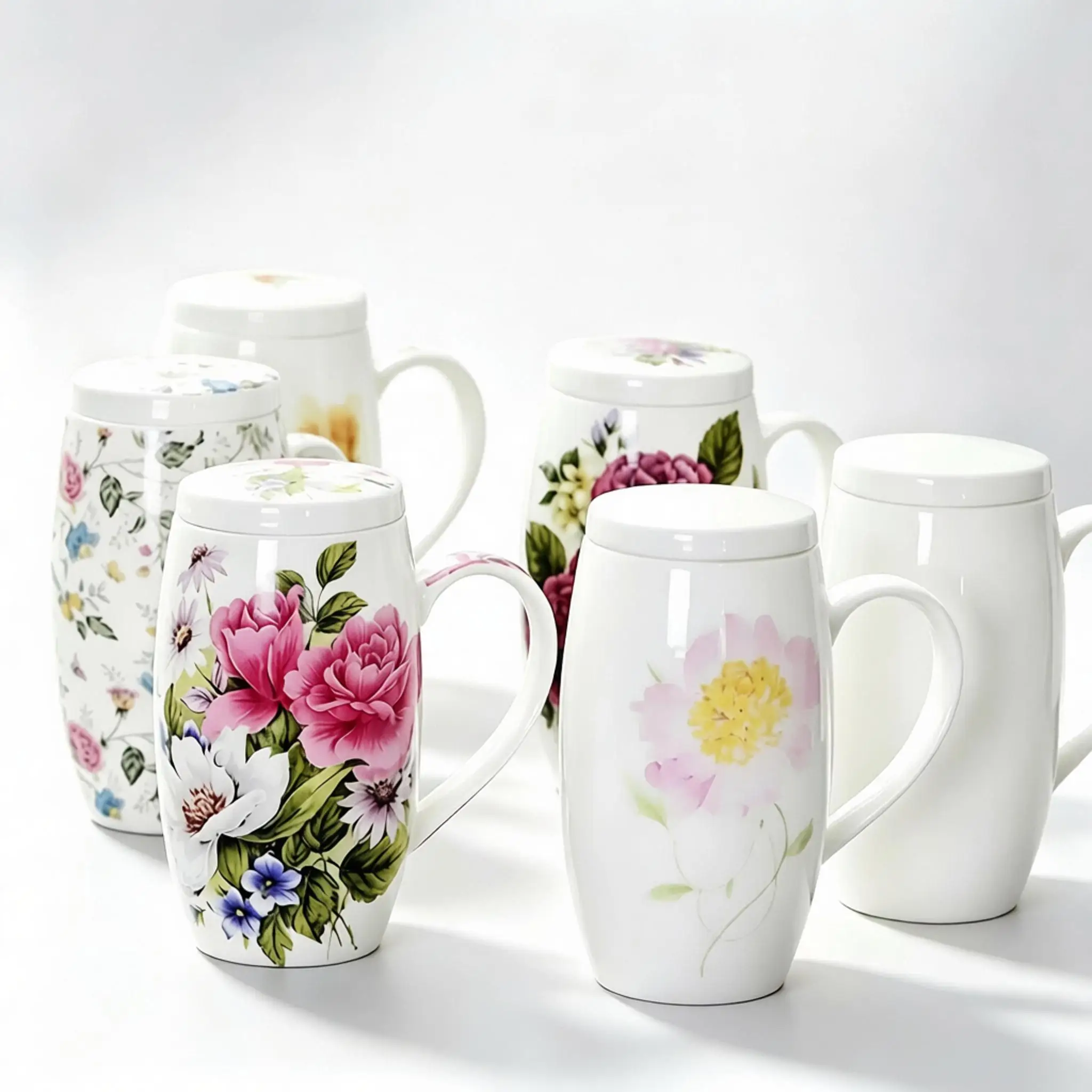700ML, bone china big coffee mug, ceramic tumbler tea time, large mug christmas cup gift, porcelain big mug, enamel cup taza