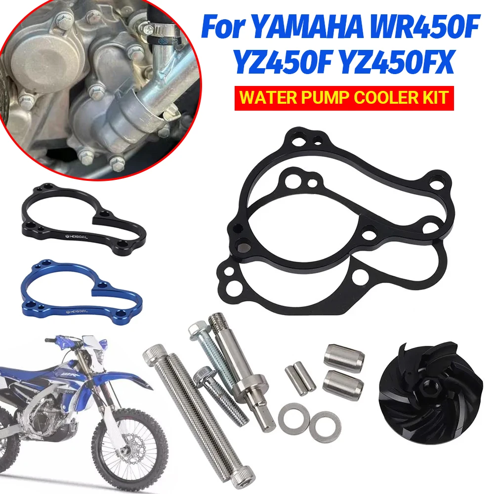 For YAMAHA WR450F WR 450F YZ450f YZ450FX YZ 450 F FX 2016 - 2024 Motorcycle Accessories Oversized Water Pump Impeller Cooler KIT