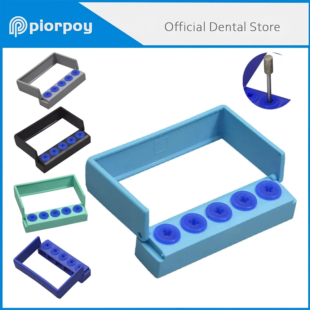 

PIORPOY 5 Holes Dental Ultrasonic Scaler Tips Holder Disinfection Storage Case Dentistry Drills Organizers Box Odontologia Tools