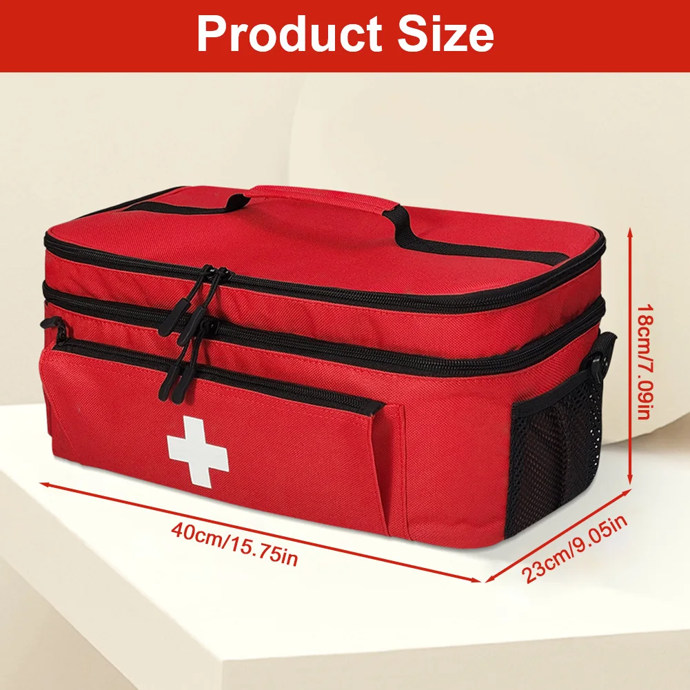 

Travel Medicine Bag with Lockable Zippers Travel Emergency Kit Empty Medication Organizer Medication Travel Case for Home Travel