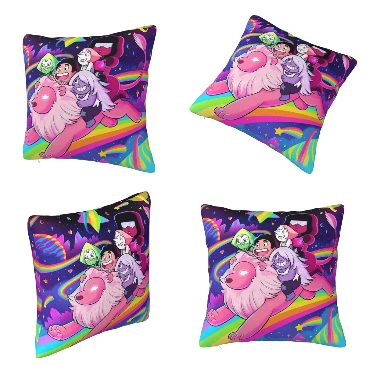Funny Anime Steven Universe Square Pillowcase Cushion Cover Pillow Case Throw Pillow Cover for Home Sofa Living Room