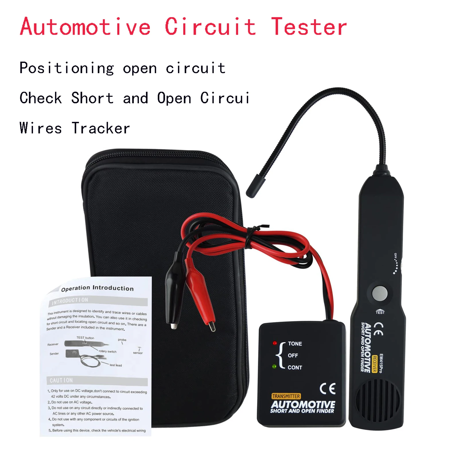 

Автомобильный тестер коротких и открытых цепей для EM415PRO, инструмент для ремонта автомобиля, детектор проводов, кабелей, Tracer