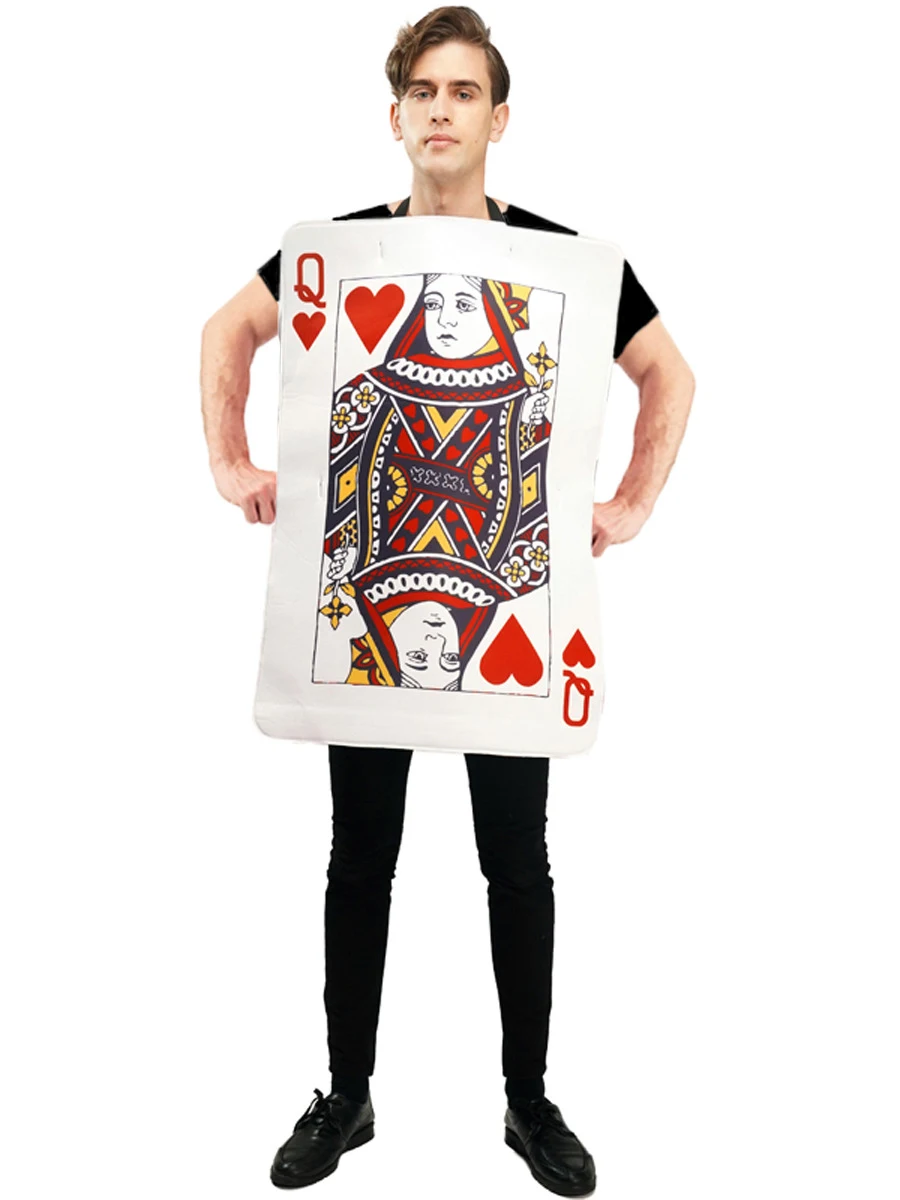 Halloween Unisex Poker Couple Costume, Carnival Funny Party Costume, Family Party Performance Costume