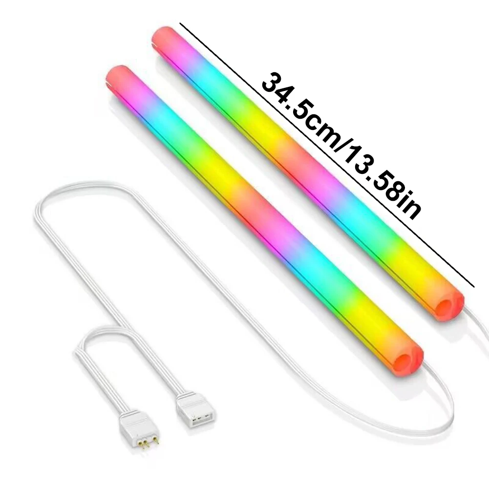 2 قطعة أنبوب تبريد المياه السائلة الباعثة للضوء سيليكون 5 فولت 3Pin ARGB خرطوم تبريد المياه أنبوب مضيئة كم حافظة الكمبيوتر ديكور
