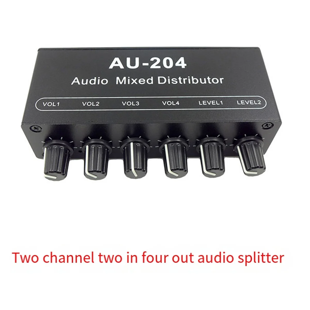 T85C AU-204 Stereo Audio Signal Mixer Board Headphone Driver Power Amplifiers Mixer Distributor 3.5MM