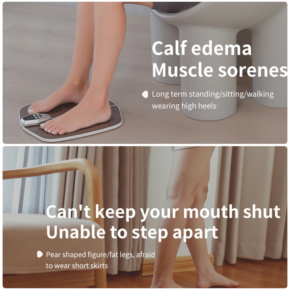 حصيرة وسادة تدليك عضلات القدم الكهربائية ، علاج الاسترخاء بجهاز تحكم عن بعد ، العلاج الطبيعي بالتيار الجزئي ، 8 أوضاع